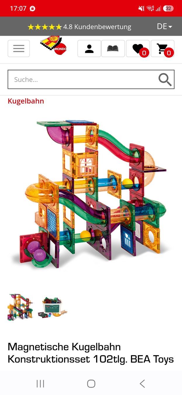 Bea Jouets: 2 grosse Pack Magnetkugelbahn von Bea – D'occasion à Oberrohrdorf par nvo_j6l8 1