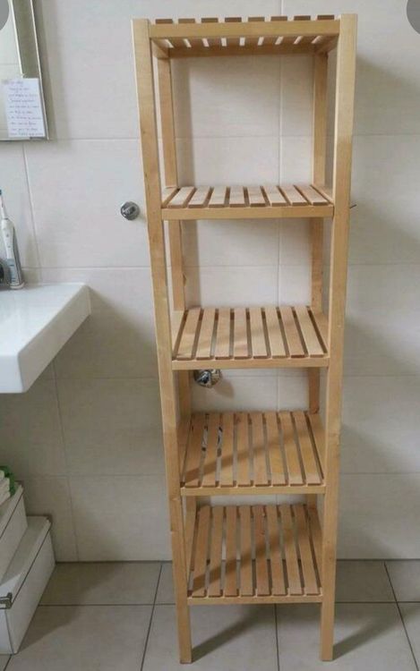 Wunderbar Regal Badezimmer Holz Ebenbild