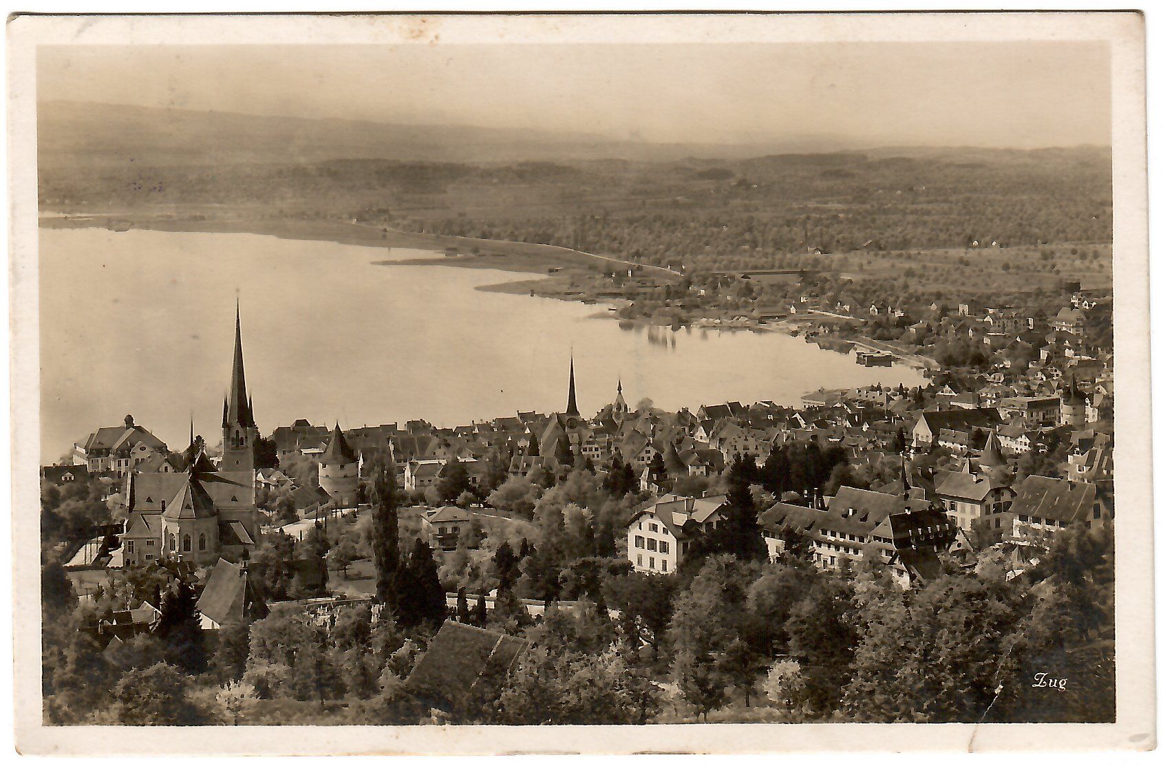 Cartoline postali: Ansichtskarte   Zug – Usato da Kerns venduto da etma3