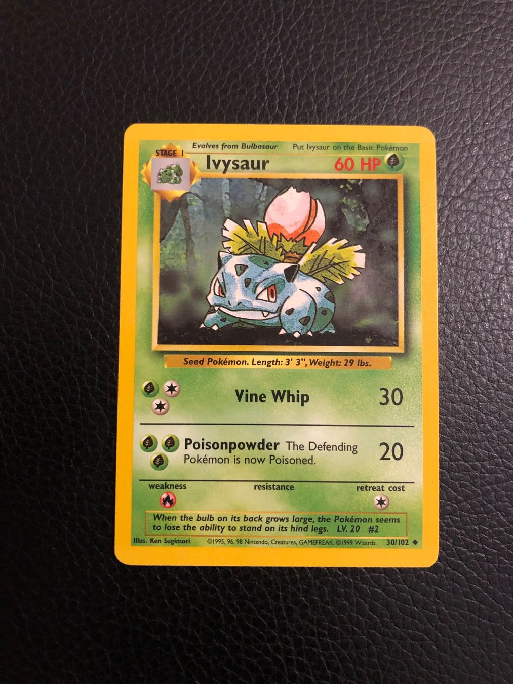 Pokémon Carte collezionabili: Base Set Ivysaur 30/102 NM Ab 1 – Usato da Paradiso venduto da Pkmn10
