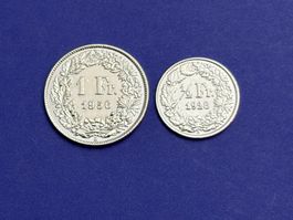 1 Fr. 1956; 1/2 Fr. 1928 vorzüglich