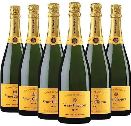 Wein: 6 FLASCHE VEUVE CLICQUOT BRUT – Gebraucht aus Schönenwerd von 1952kv