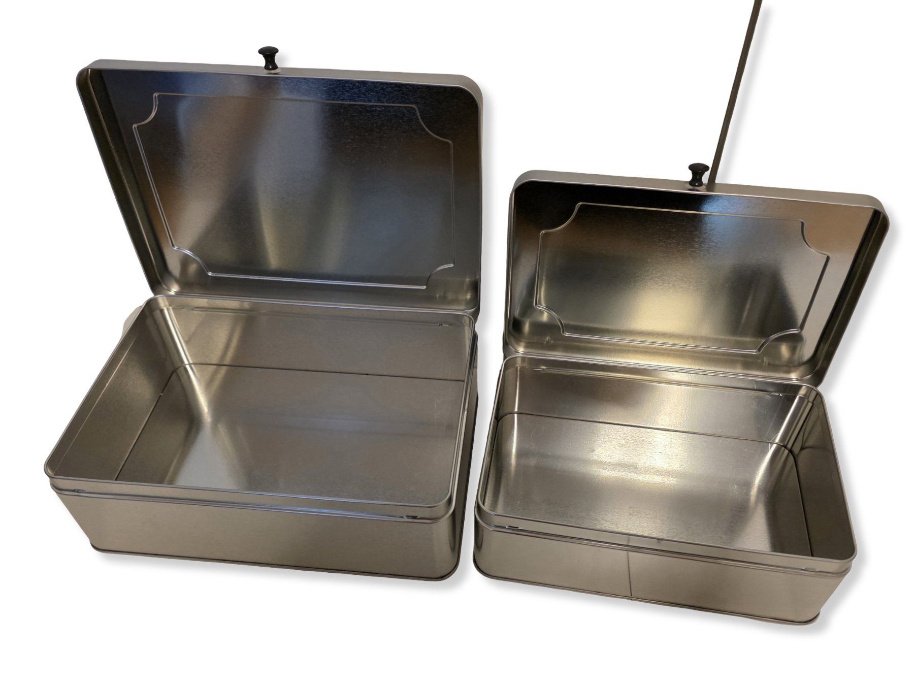 IKEA 2er Set Blechdosen / Aufbewahrungsboxen, Silber (Gebraucht) in Oberdorf SO für CHF 8 – mit Lieferung auf Ricardo kaufen