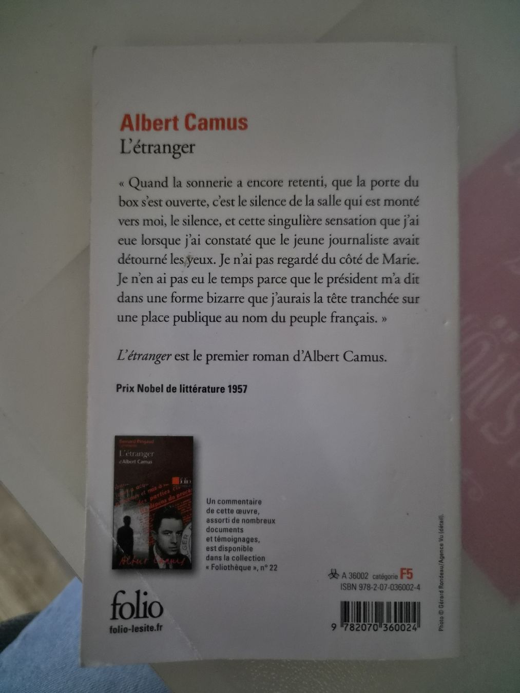 Livres: Albert Camus L'étranger – D'occasion à Uznach par rir_k7xb 1