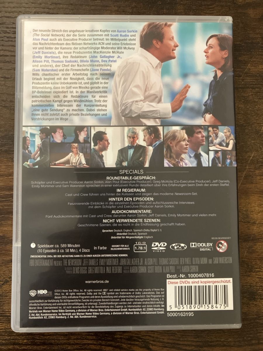 Tous les DVDs: The Newsroom Staffel eins DVD – D'occasion à Glarus par Jhuber78 1