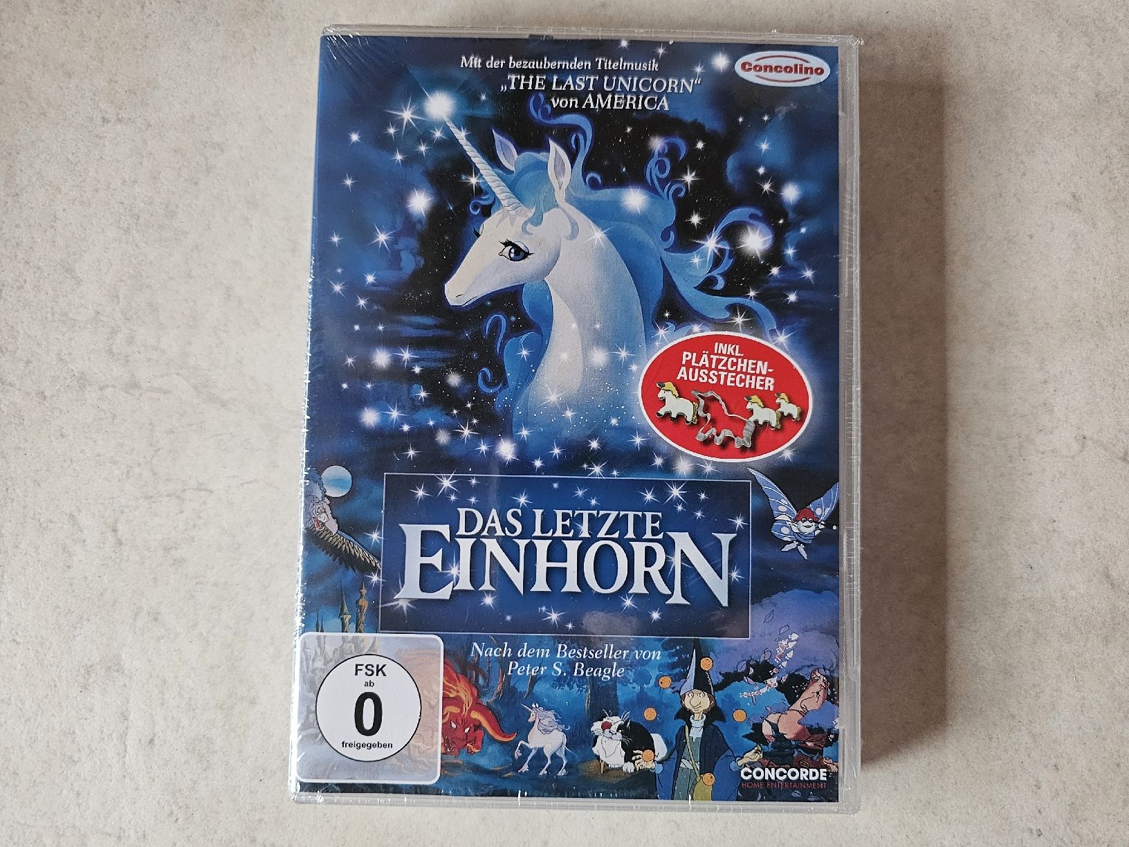 Tutti i DVDs: Das letzte Einhorn  /  Fabrikneu ink. Plätzchenausstecher – Nuovo e nell'imballaggio originale da Schneisingen venduto da backstore24