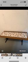 Tisch Mosaik Holz Metall braun weiss L118cm B40cm H42cm