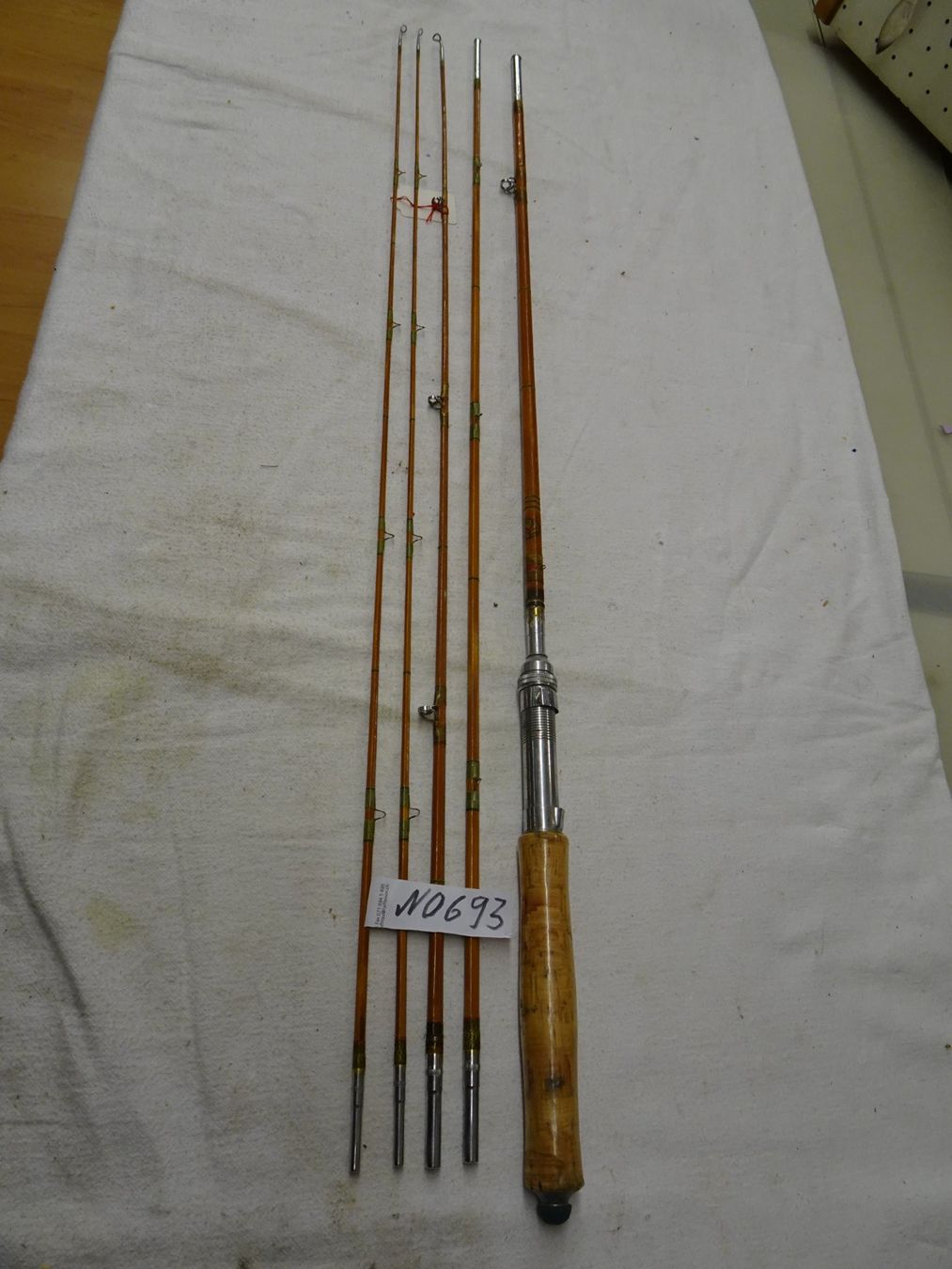 Canne da pesca: Angelrute 5-teilig mit Rollenhalter – Usato da Uzwil venduto da koi02