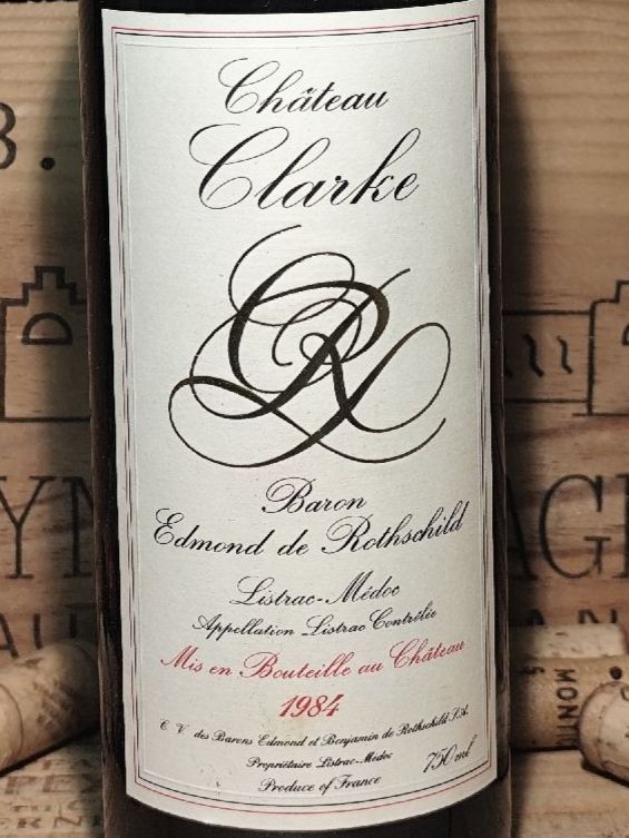 Vino: 1984 Chateau Clarke, Listrac-Medoc – Nuovo e nell'imballaggio originale da Büsserach venduto da Vintage-vins
