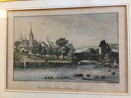 Baden KT. Aargau Kupfer in Echtgoldrahmen
