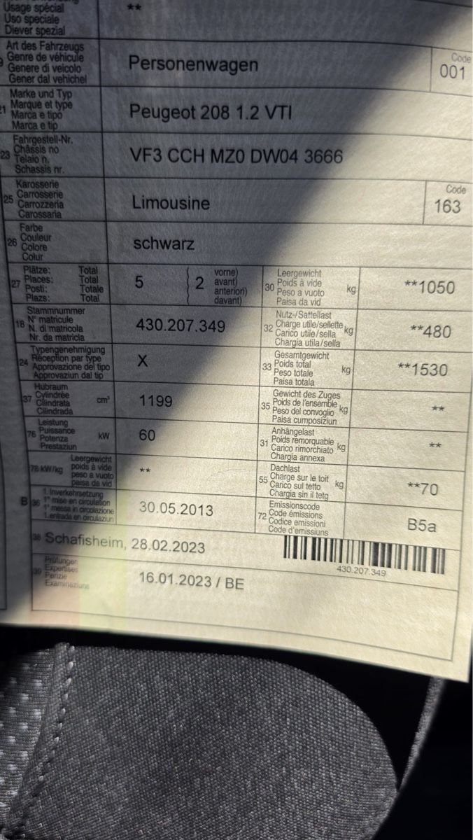 Peugeot Autos: Peugeot 208 – Gebraucht aus Burg AG von Rl-2390 2