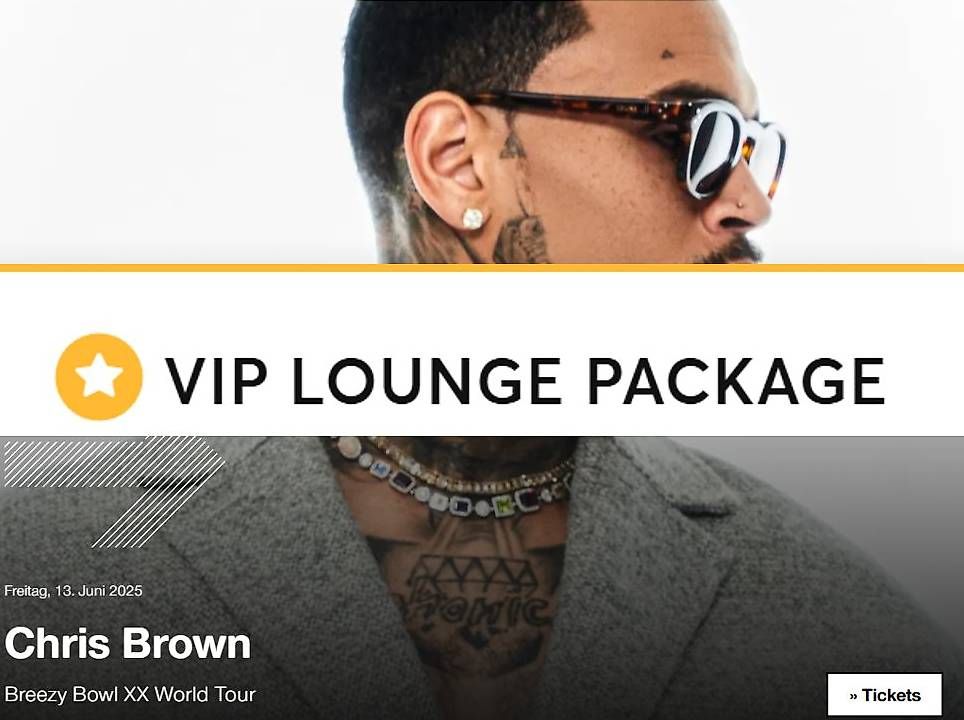 2x VIP PACKET - Chris Brown - Breezy Bowl XX Frankfurt (Neu und ...