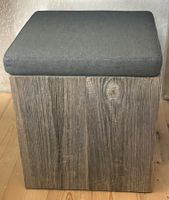 Hocker eckig 40x40 cm / Holz mit Sitzkissen