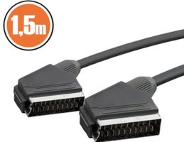 TV-Verbindungskabel mit Euro-Scart-Stecker 21-polig / L.1.5m