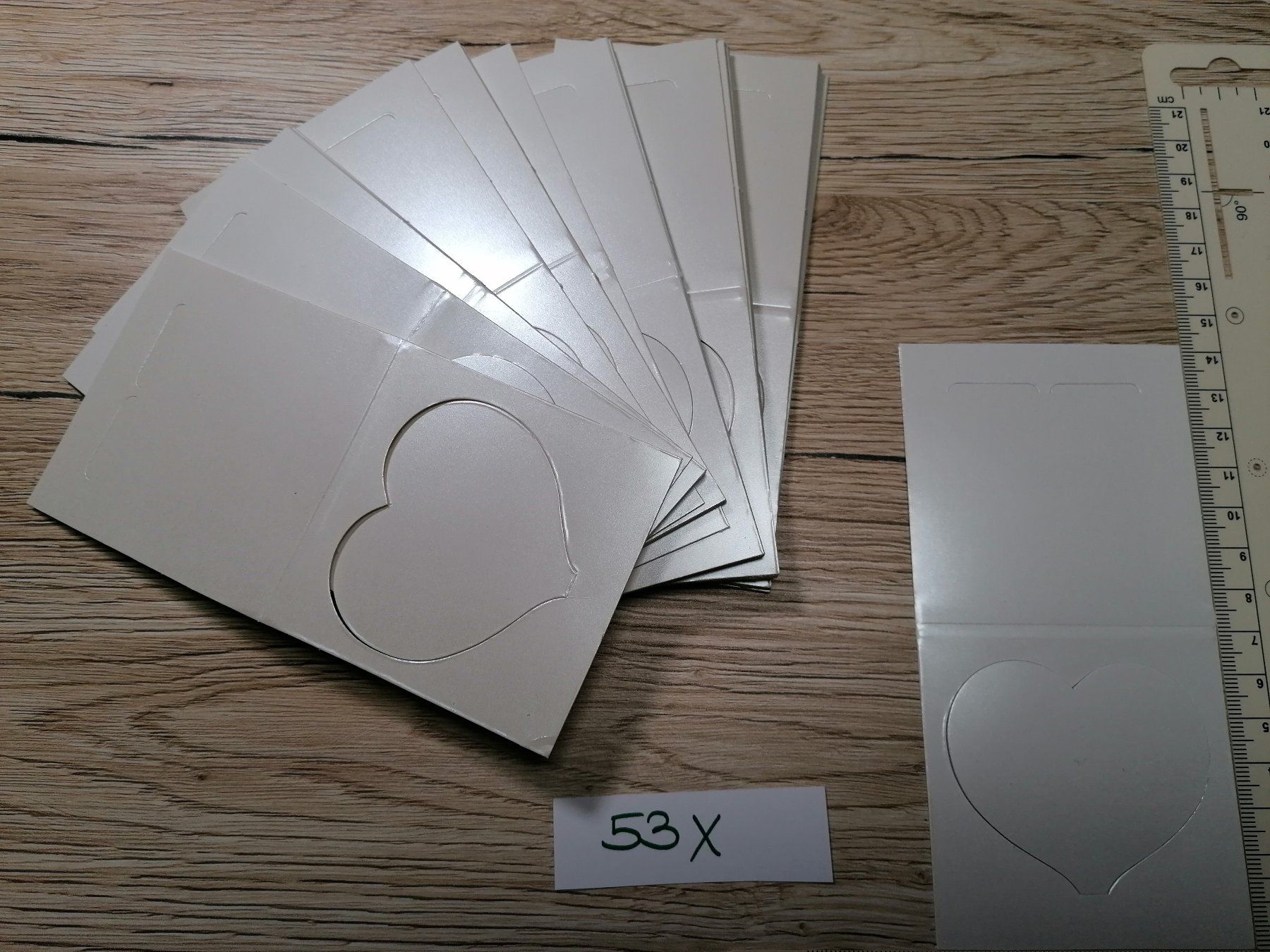 53x Karten Rohlinge mit Herz für DIY Grusskarten basteln (Neu (gemäss ...