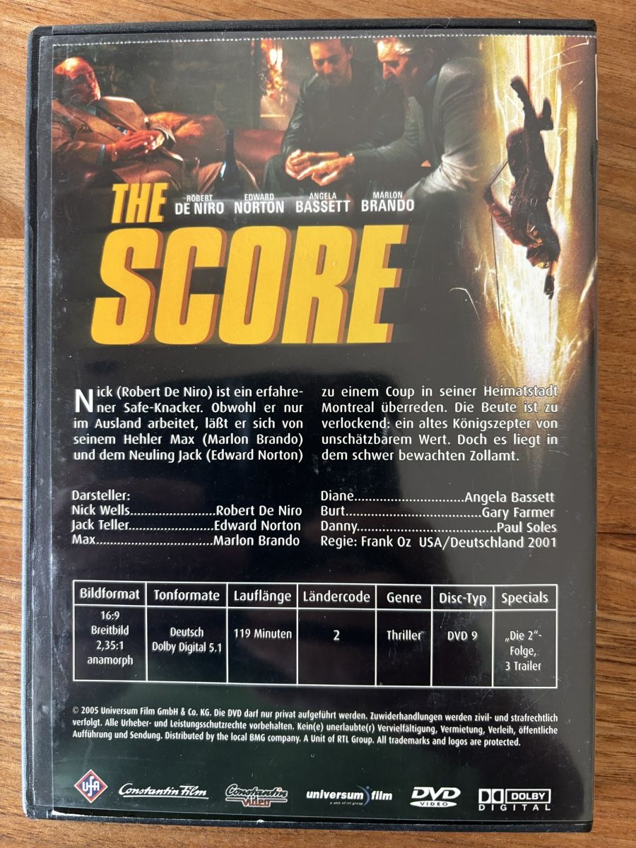 Tous les DVDs: DVD The Score – D'occasion à Belp par brb66 1