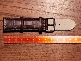 22mm Bracelet de montre en cuir