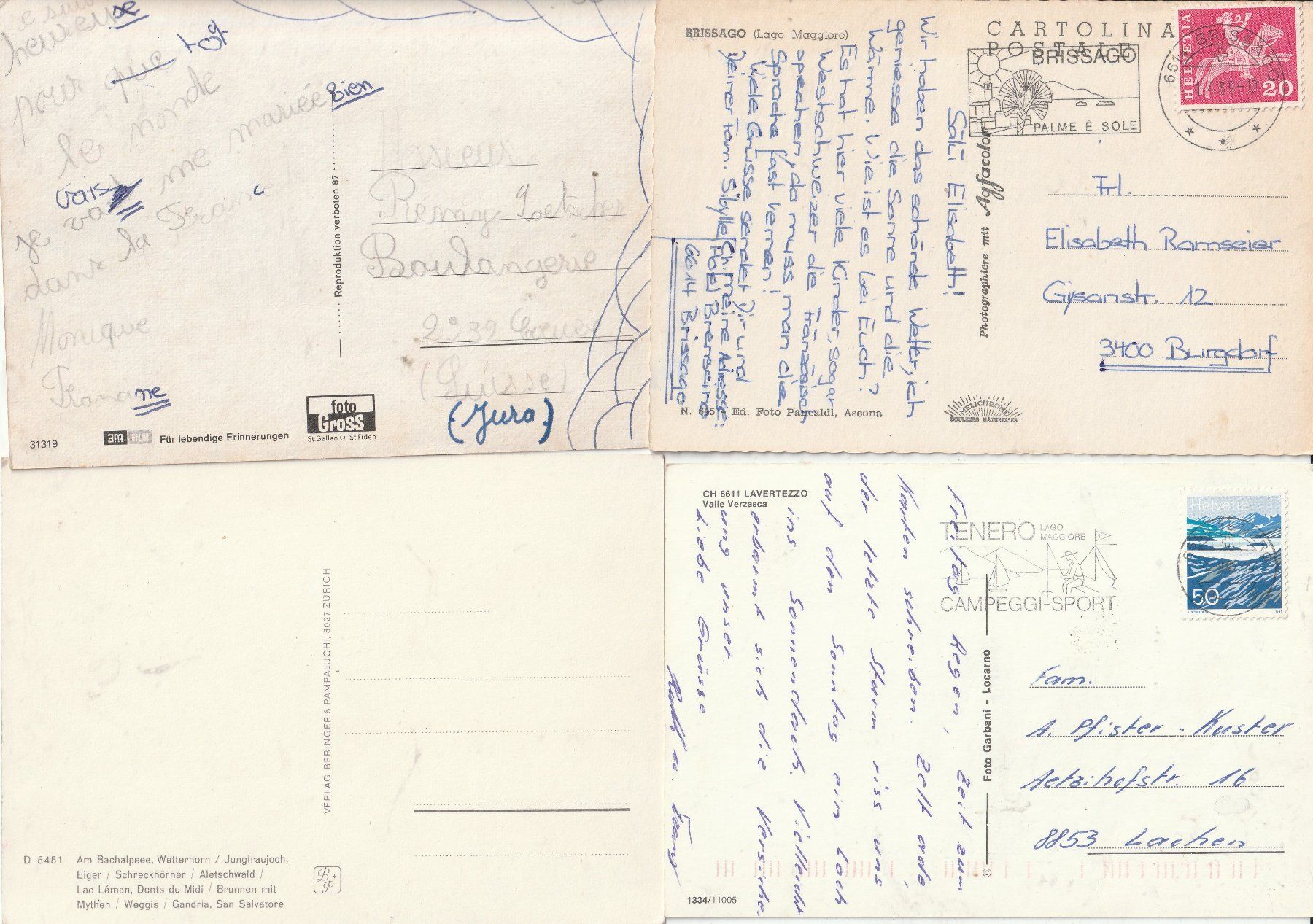 Cartoline postali: 12 Mehrbildkarten Tessin – Usato da Lumbrein venduto da made02 3