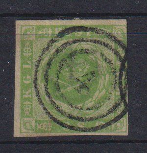 Tutti i francobolli: Dänemark 1854: 8 S. - Kat. 75.-- – Usato da Eschlikon TG venduto da PhilCon