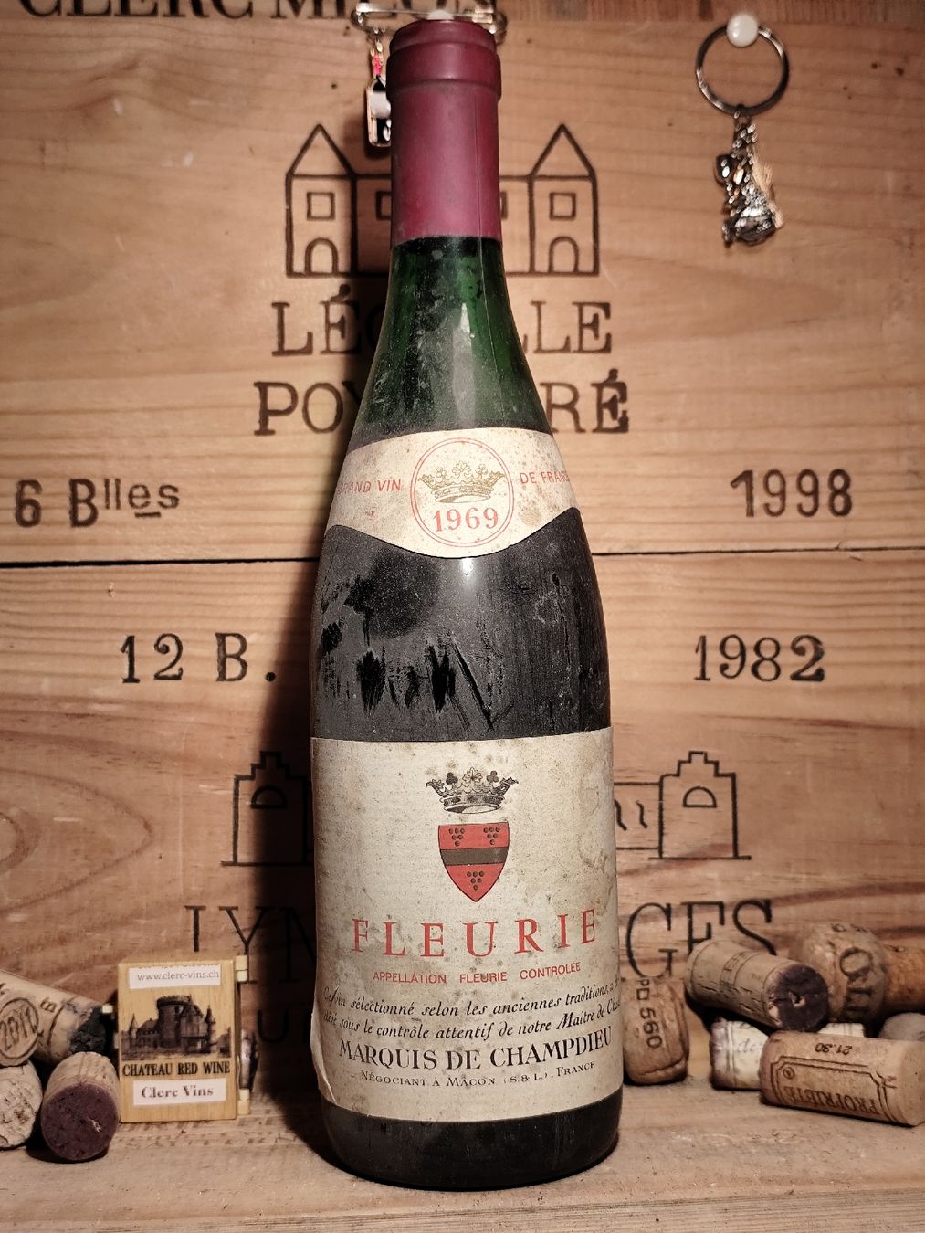 Vino: 1969 Fleurie Marquis de Champdieu – Nuovo (secondo la descrizione) da Büsserach venduto da Vintage-vins 1
