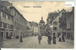 Konstanz - Husenstrasse - animee belebt