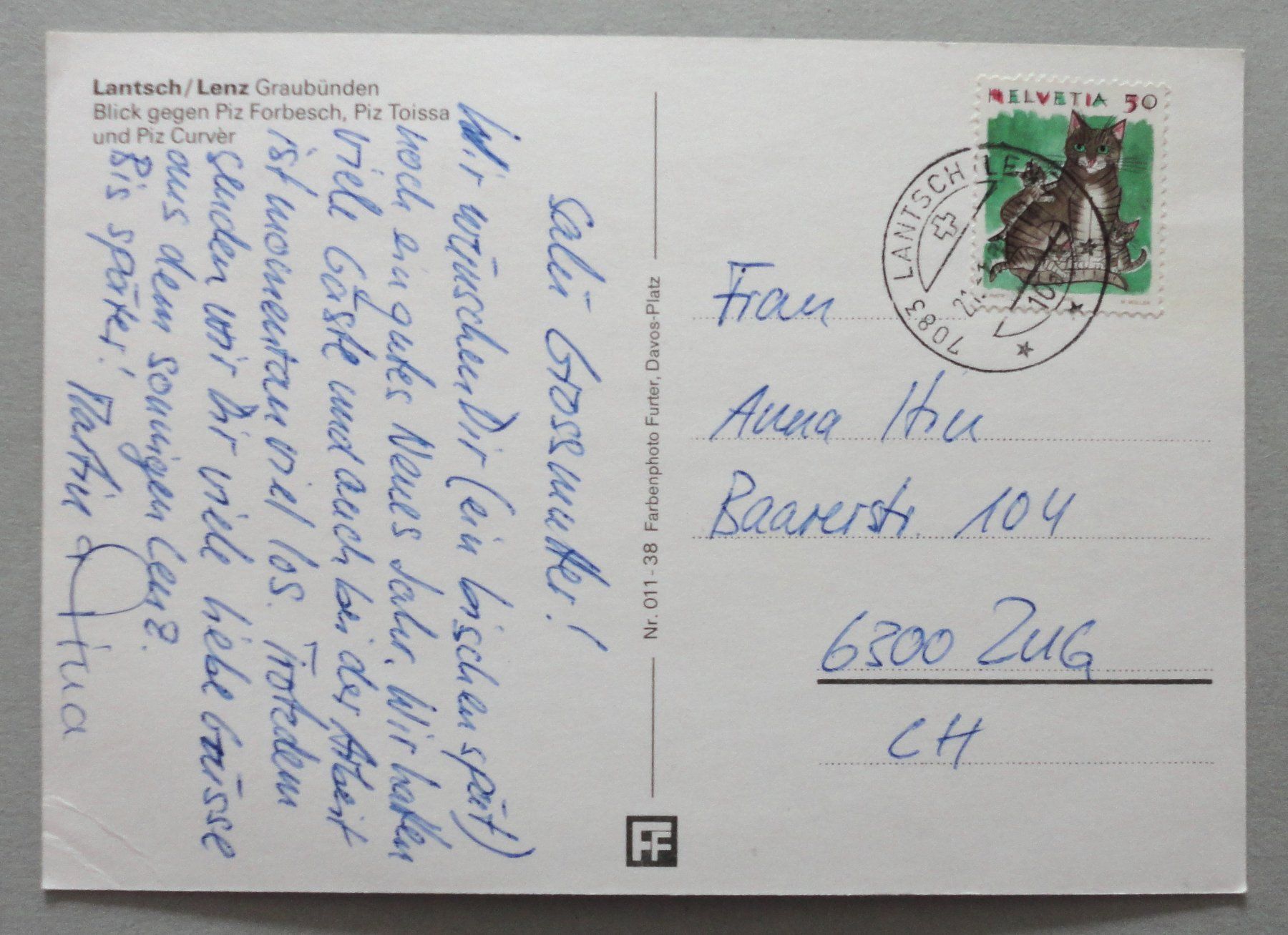 Cartoline postali: Lantsch/Lenz, Graubünden – Difettoso da Fétigny venduto da Billy2miny 1