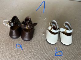 div. Puppenschuhe grossteils aus Echtleder, versch. Grössen
