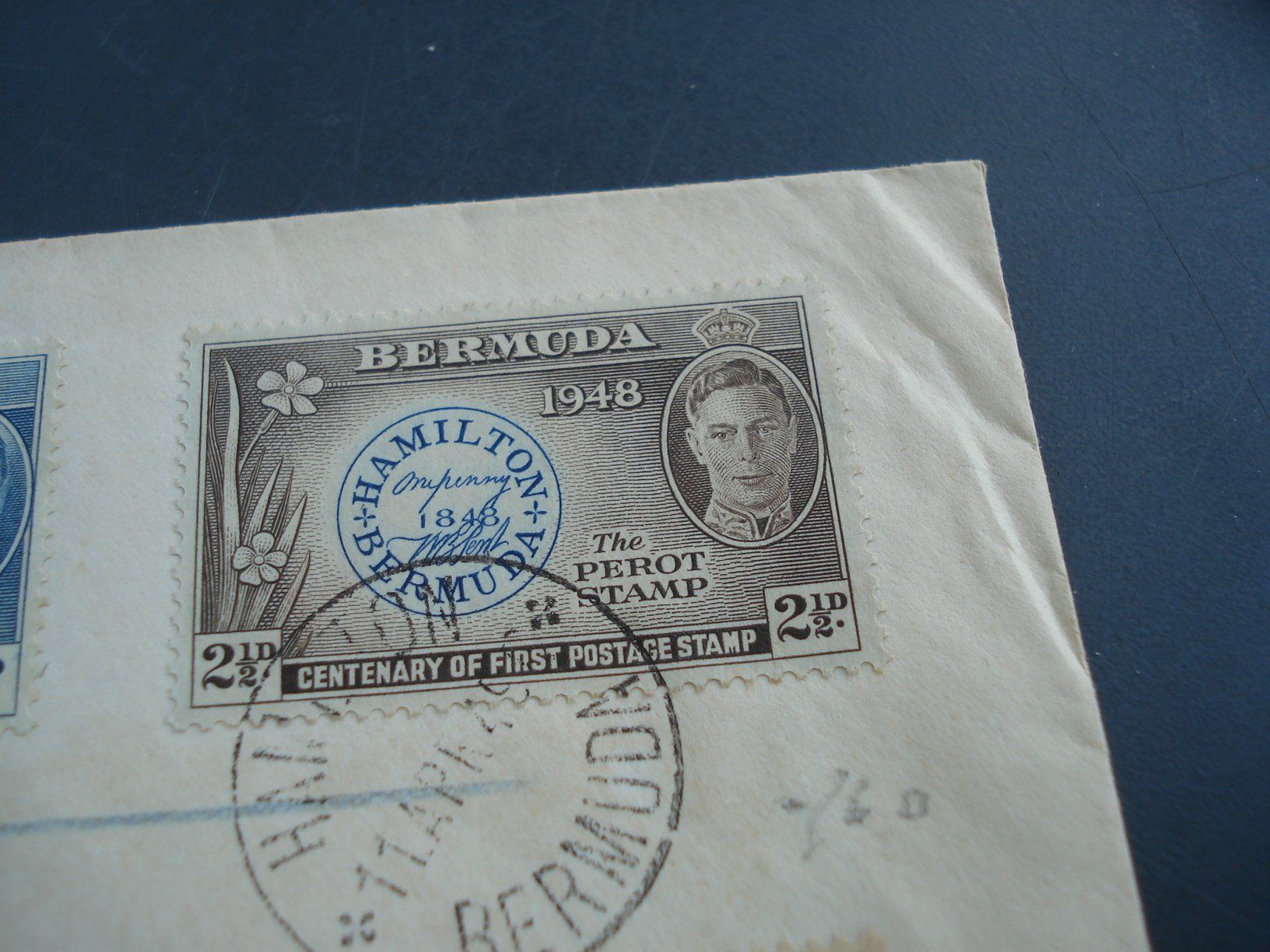 Tutti i francobolli: R-FDC Bermuda 1948, gelaufen, Perot Centenary Issue – Usato da Niederwil AG venduto da morostahu 1