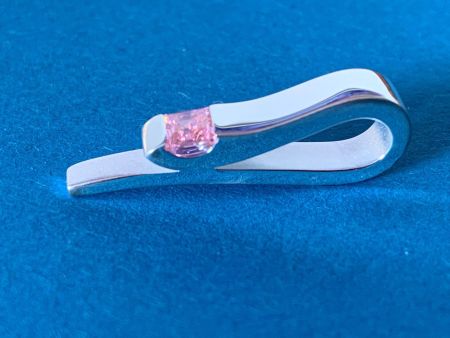Anhänger silber klassico mit rosastein