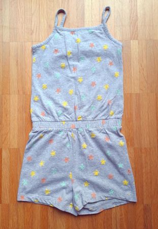 🌿⭐️ Jumpsuit grau mit Sternen Gr. 98/104 ⭐️Top-Zustand⭐️