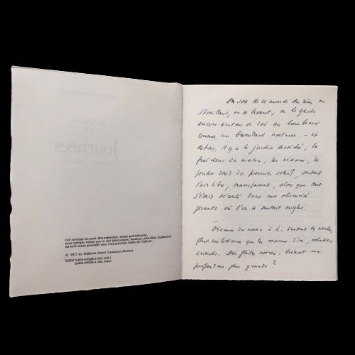 Libri: PHILIPPE JACCOTTET – JOURNÉES – Usato da Tolochenaz venduto da Dorita_ 2