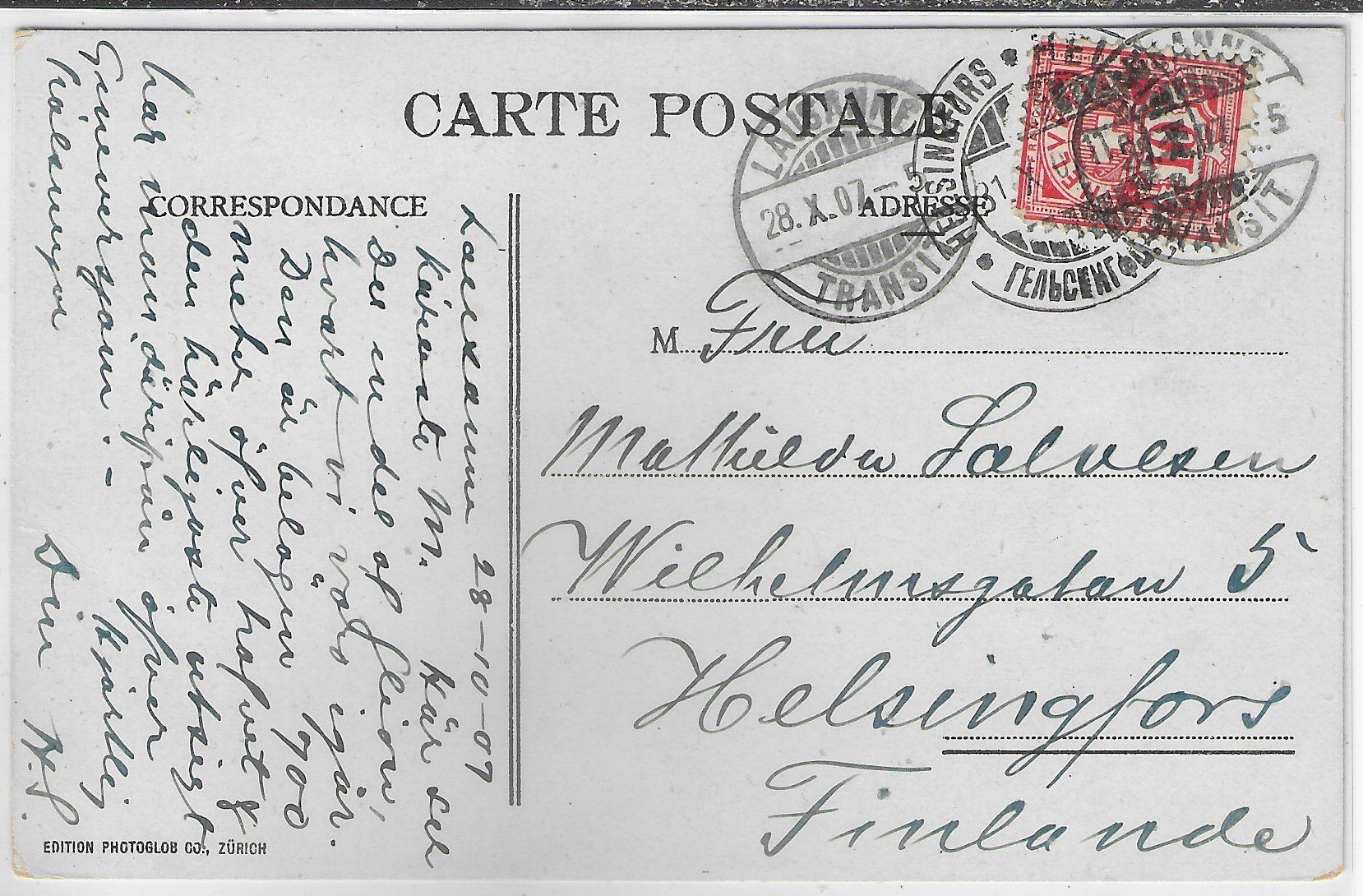 Cartoline postali: Glion - Chemin de fer - Litho – Usato da Ettingen venduto da Kartenplanet 1