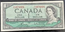 Kanada 1 Dollar Schein 1954, Elizabeth II, Sammlerstück
