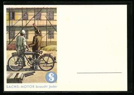 Sachs-Motor braucht Jeder, Motorradfahre