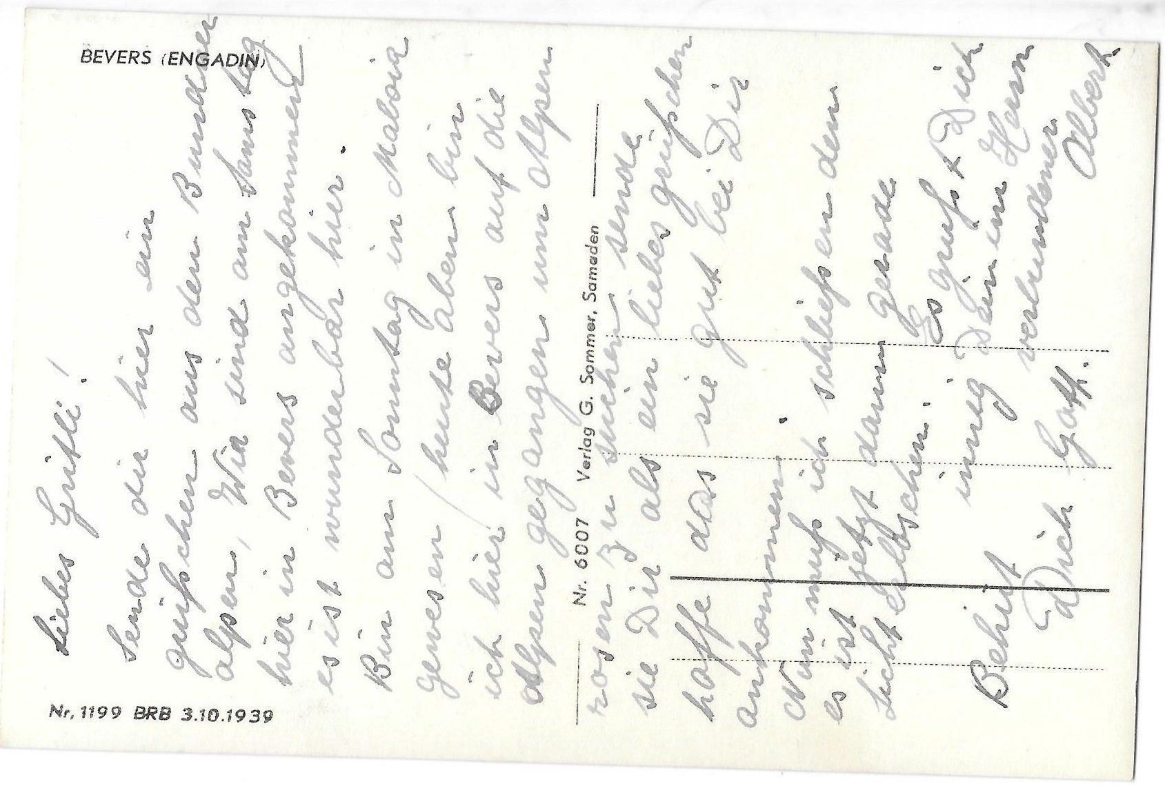 Cartes postales: Bever (Engadin) Teilansicht – D'occasion à Olten par clotaldi 1