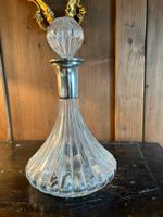 Vintage Glas Dekanter versilberter Hals