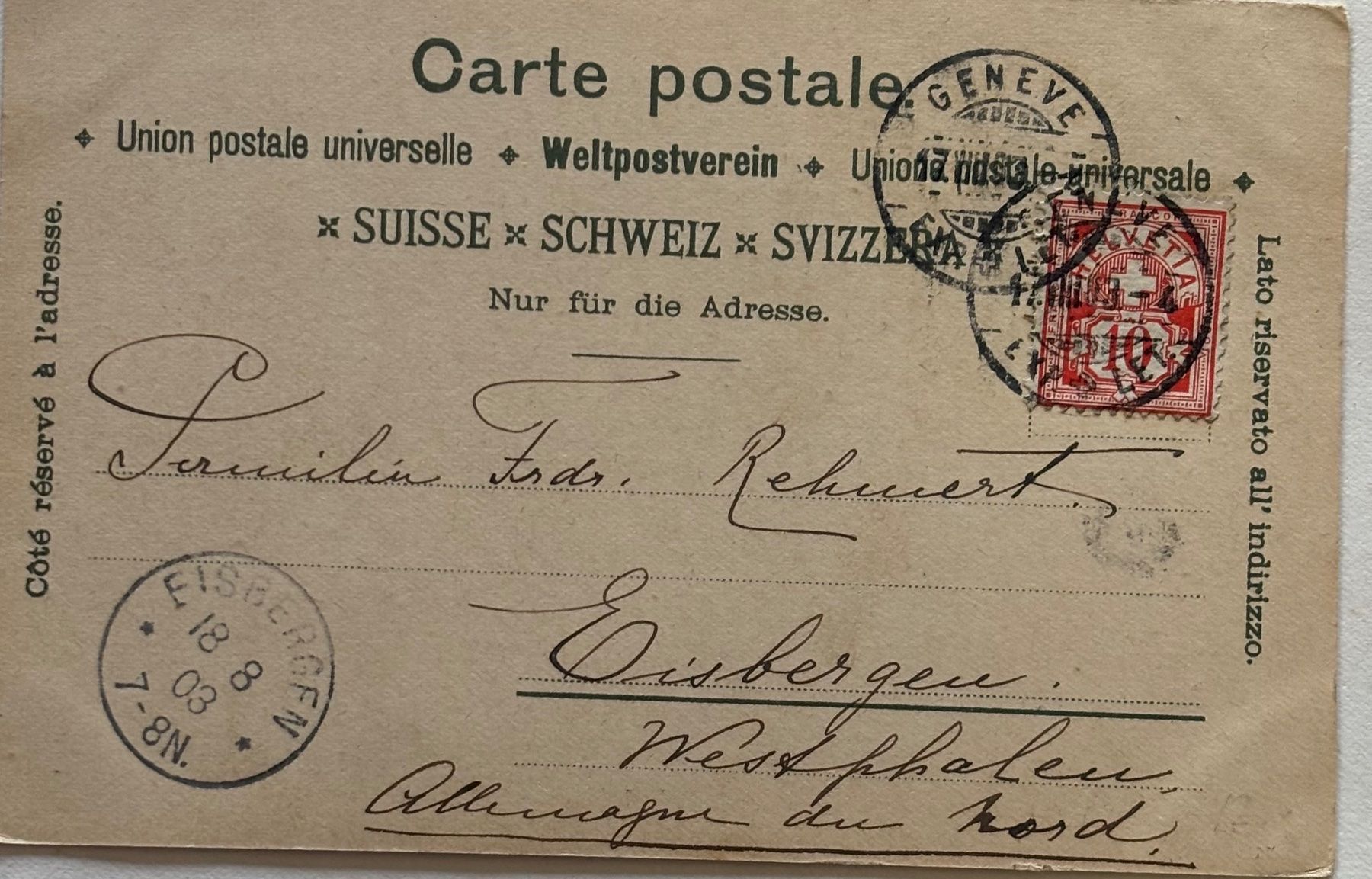 Cartoline postali: Gruss aus Bern, Litho – Usato da Frauenfeld venduto da Merk52 1