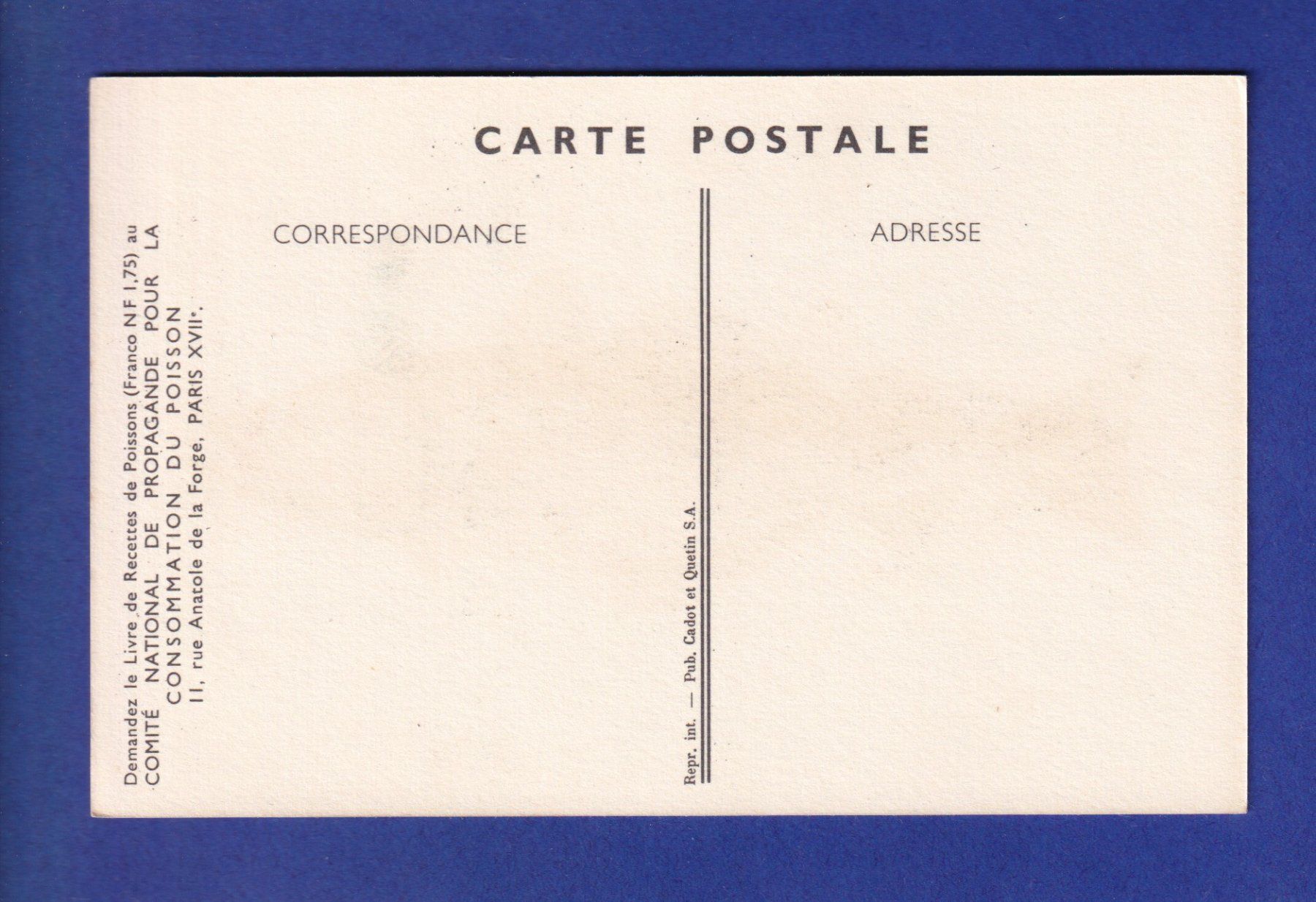 Cartoline postali: Poisson - MERLU dit Colin – Usato da Pully venduto da nicecards-shop 1