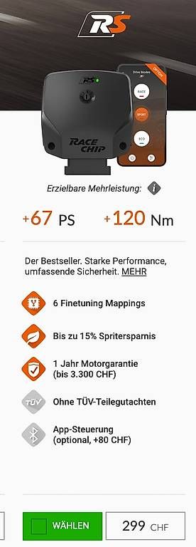 Alfa Romeo Sonstiges Fahrzeugzubehör: Race Chip RS Alfa Romeo Giulia (Chiptuning) – Gebraucht aus spreitenbach von starion05 2