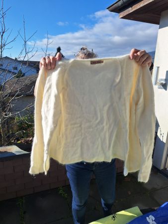 Angora Gilet Weiss L