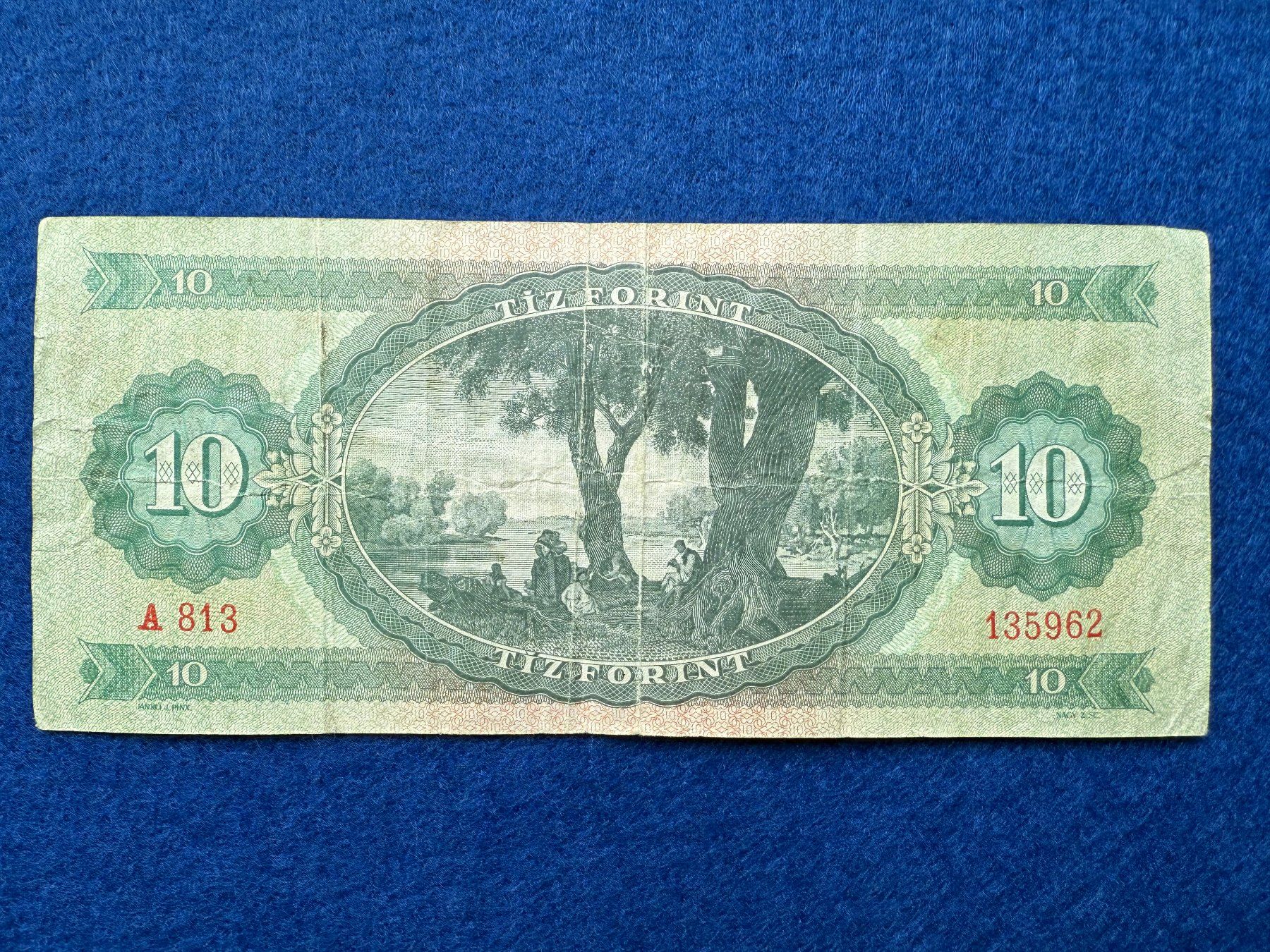 Banknoten: Budapest 1962 - Ungarn - 10 Forint – Gebraucht aus Pfäffikon SZ von Sieben77 1
