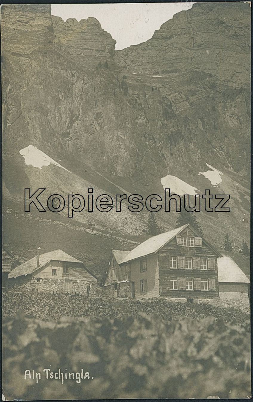 Cartoline postali: SG Tschingla - Tschingeln Alp - Walenstadt – Usato da Schindellegi venduto da leecollect