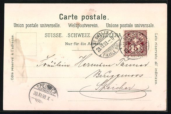 Cartes postales: Litho St. Gallen, Ortsansicht, Kloster,  – D'occasion à Berlin par bartko-reher 1