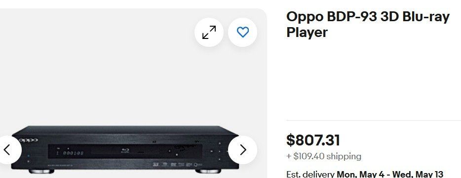 Oppo Lettore multimediale & Streamer: Oppo BDP-93EU Blu-ray 3D Player – Usato da Collonges venduto da arashee 6