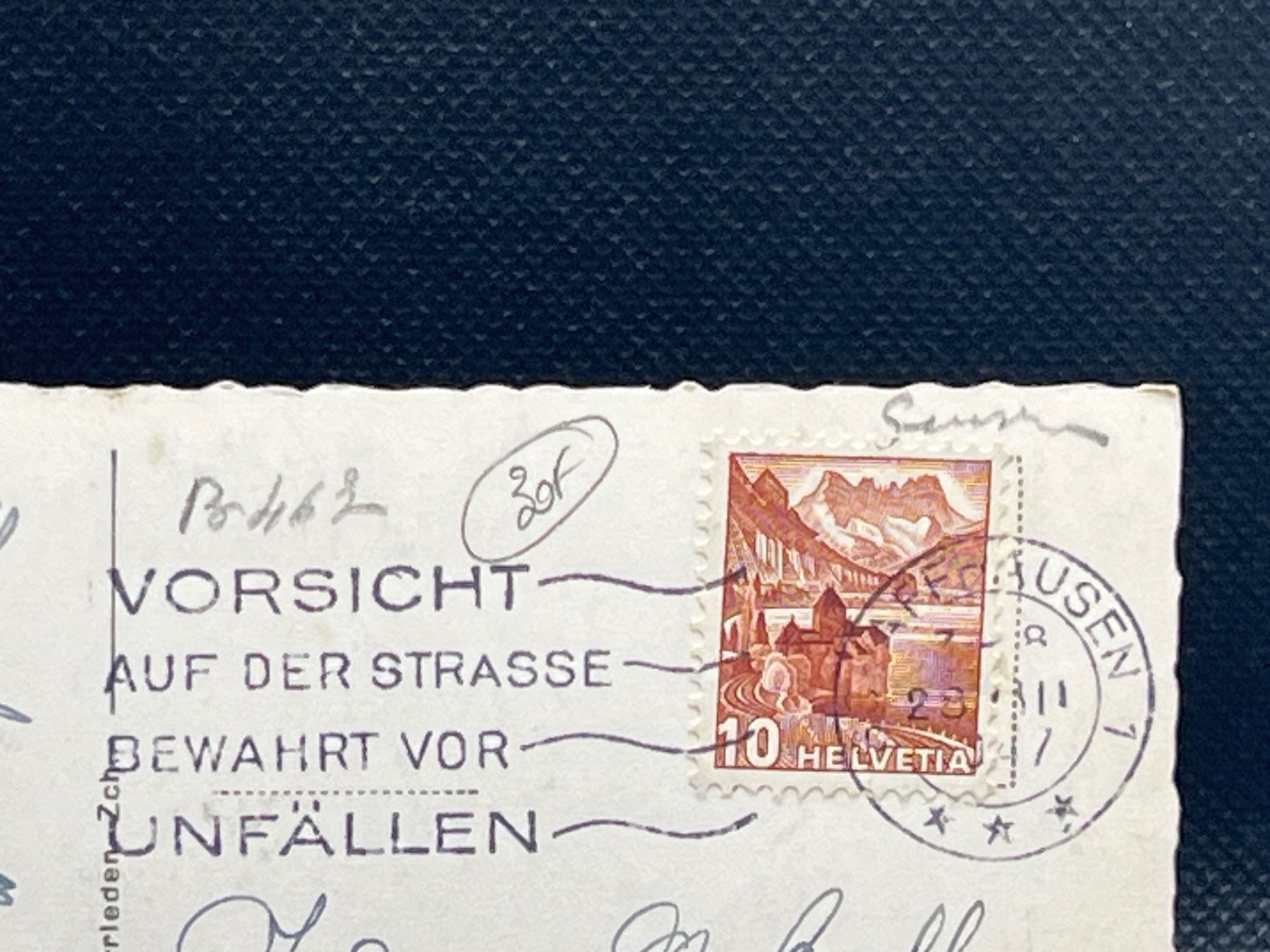 Cartoline postali: Schaffhausen. Rheinbrücke mit Munot – Usato da Widnau venduto da Brusi9 1