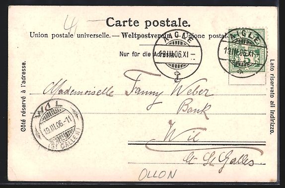 Cartes postales: AK Ollon, A Panex, 1906 – D'occasion à Berlin par bartko-reher 1