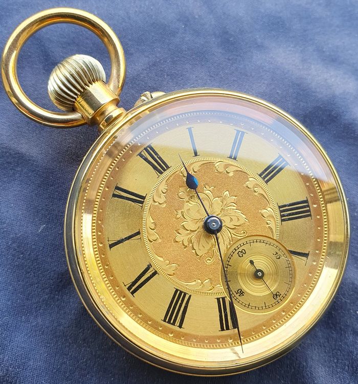 Goldine Taschenuhr von Charles H. Allen & Co. Kaufen auf Ricardo