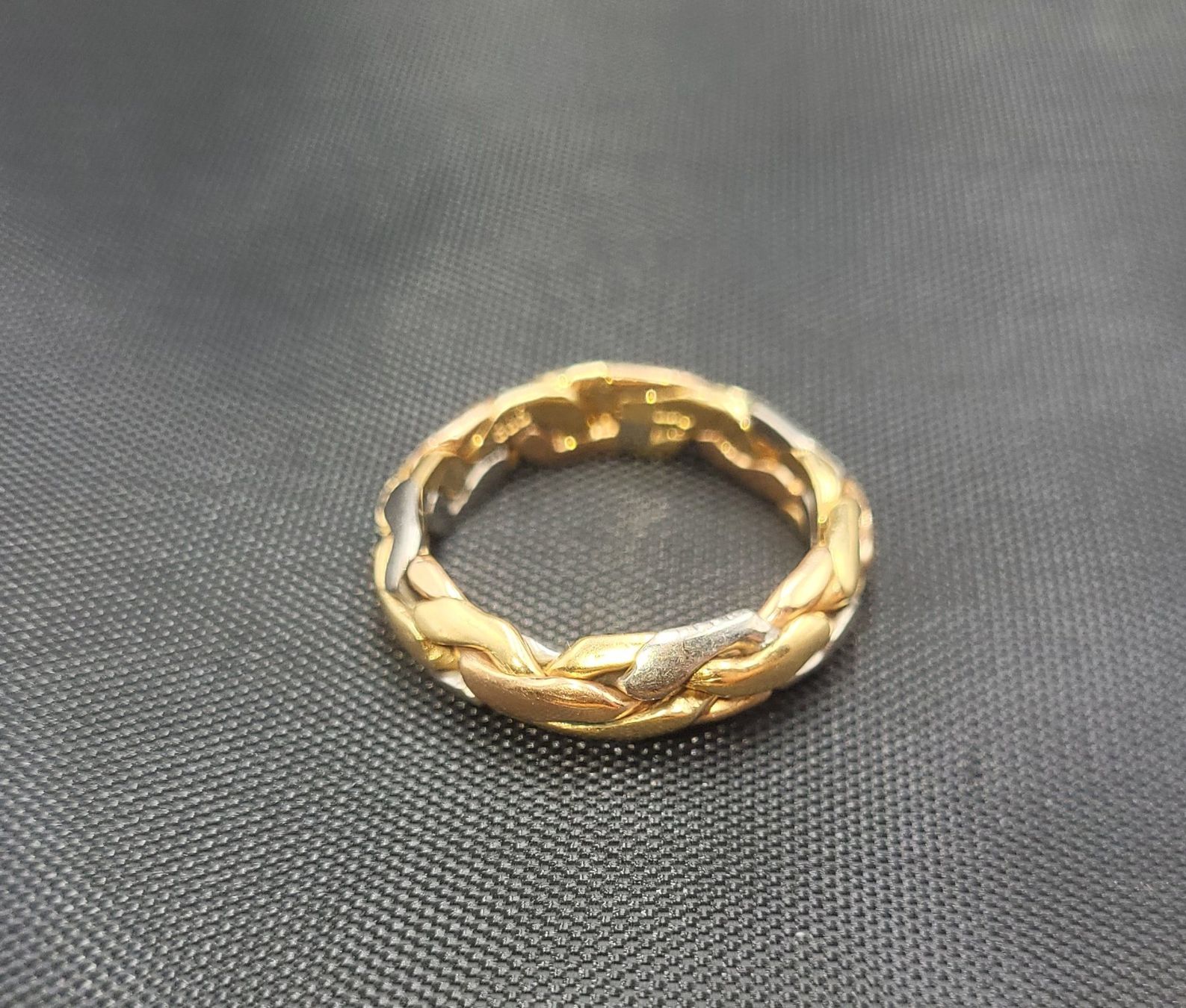 Anelli: Massiv 585 Gold Tricolour Ring – Usato da Wald ZH venduto da Dasilver 9