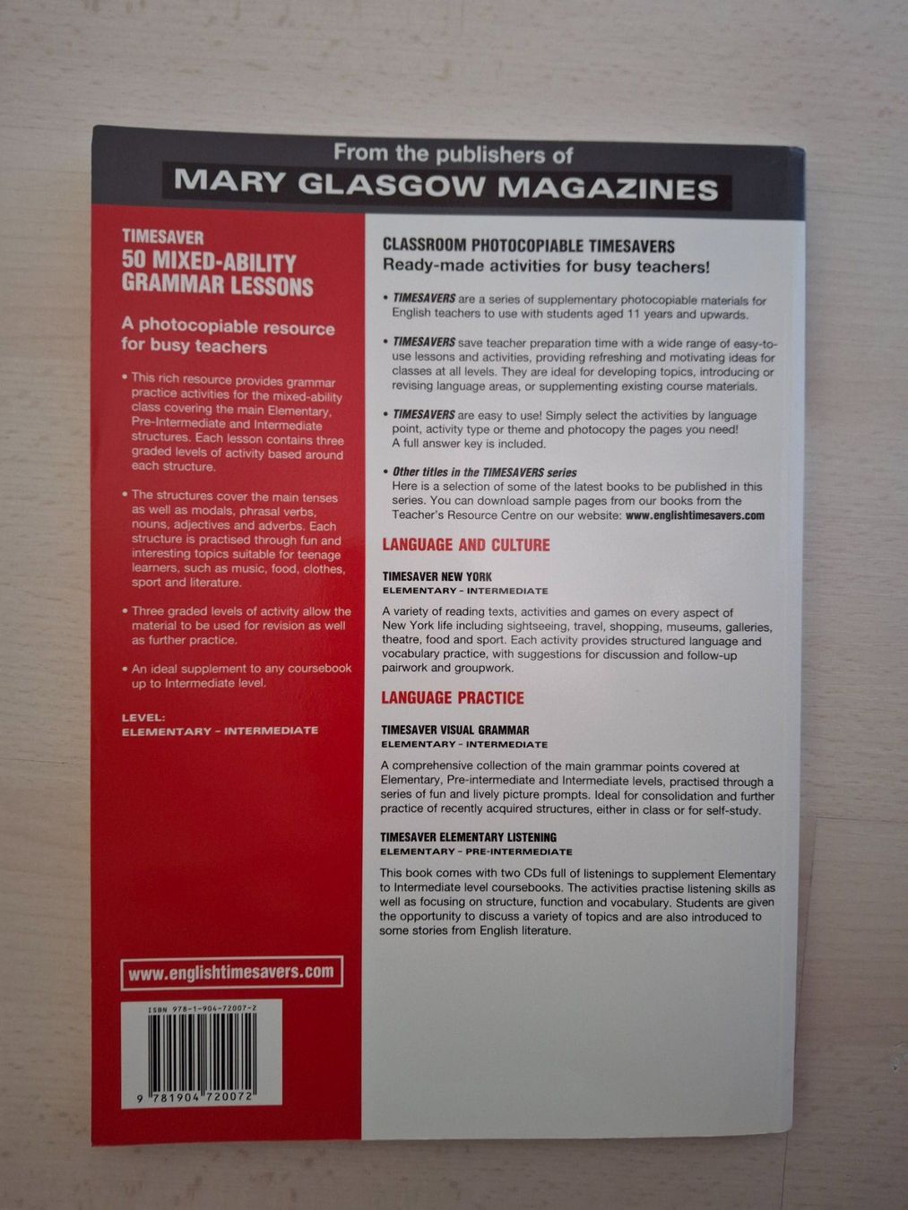 Libri: Timesaver 50 Mixed-Ability Grammar Lessons Book – Nuovo (secondo la descrizione) da Walterswil SO venduto da Jerry_maus 1