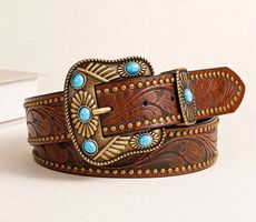 Bohemia Western Gürtel Braun - Ceinture Bohemia Brun